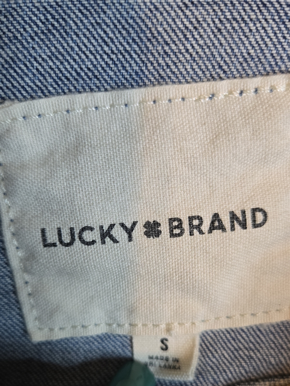 Lucky Brand Distressed Medium Blue Denim Jacket Sz S - Picture 3 of 5